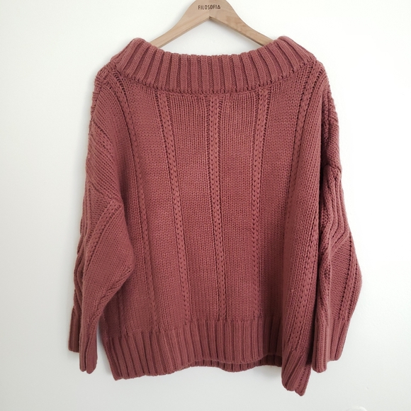 J.O.A. Mauve Knit Sweater - Picture 4 of 7